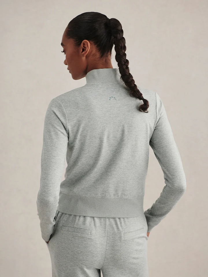 Rufus Cropped Sweat - Blue Green Marl