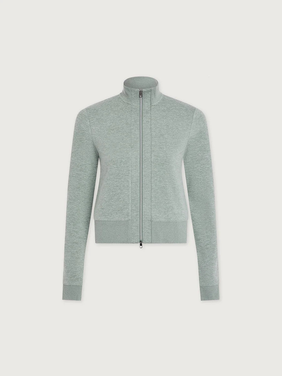 Rufus Cropped Sweat - Blue Green Marl