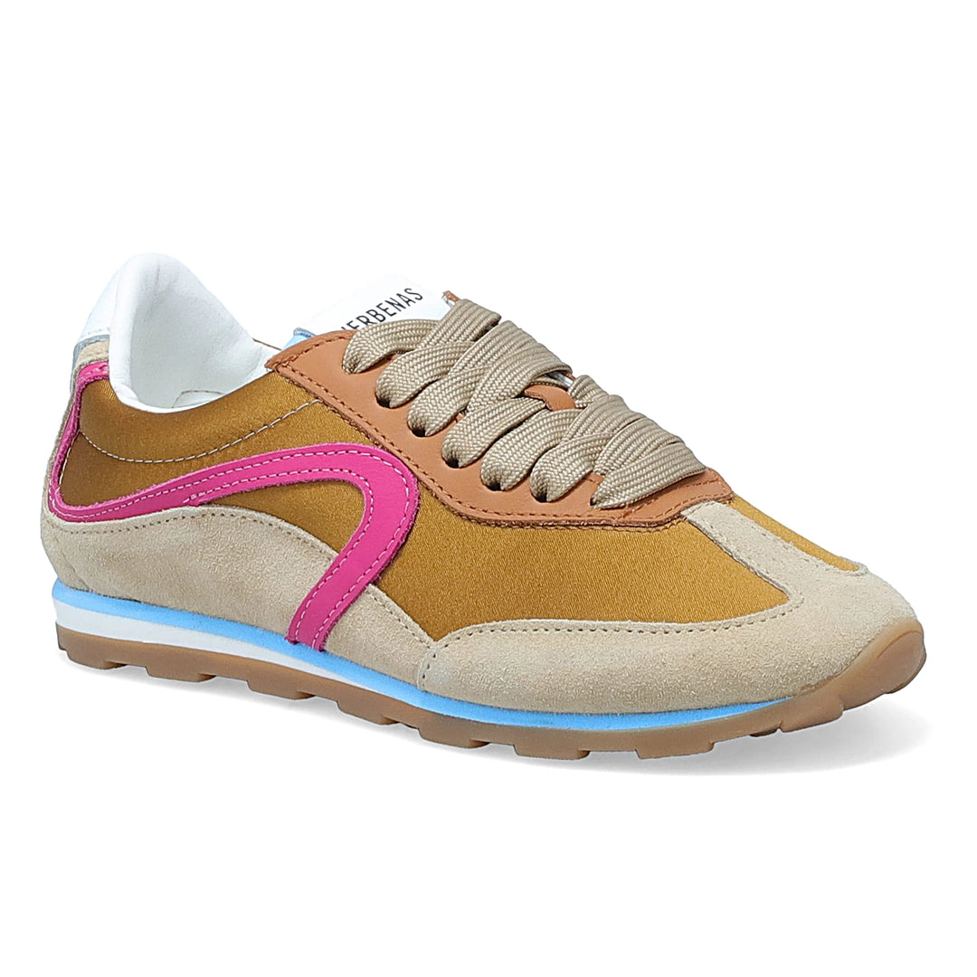 Verbenas Jamaica Pietra Sneaker – Sand Magenta Retro Trainer