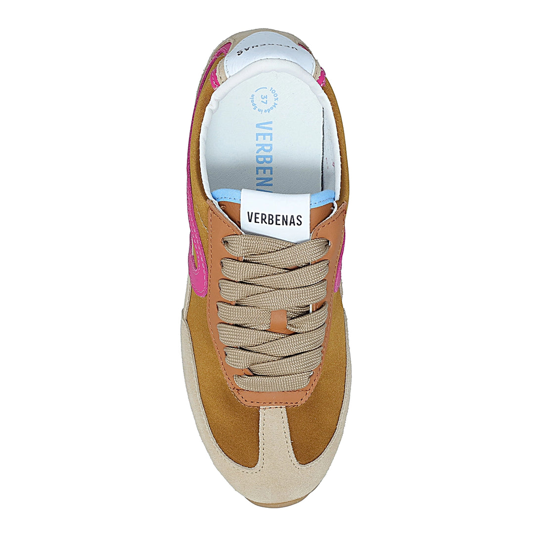 Verbenas Jamaica Pietra Sneaker – Sand Magenta Retro Trainer