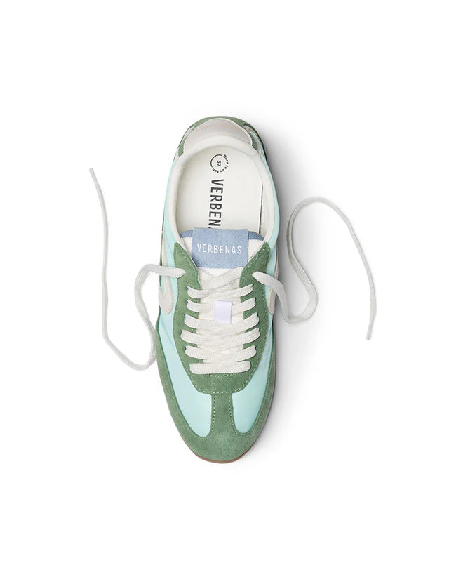 Verbenas Jamaica Pixel Sneaker – Turquoise Multi Retro Trainer
