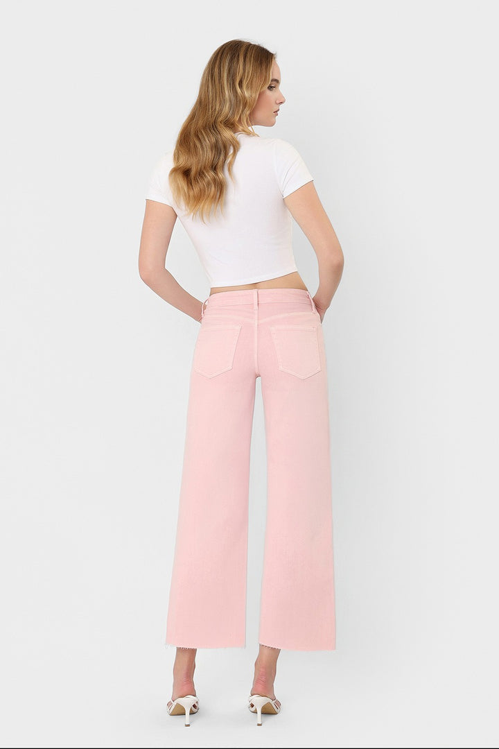 Olivia Wide Leg Jeans Pale Lilac