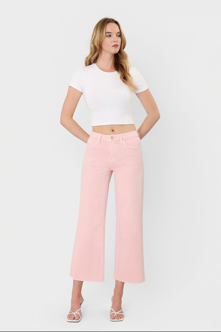 Olivia Wide Leg Jeans Pale Lilac