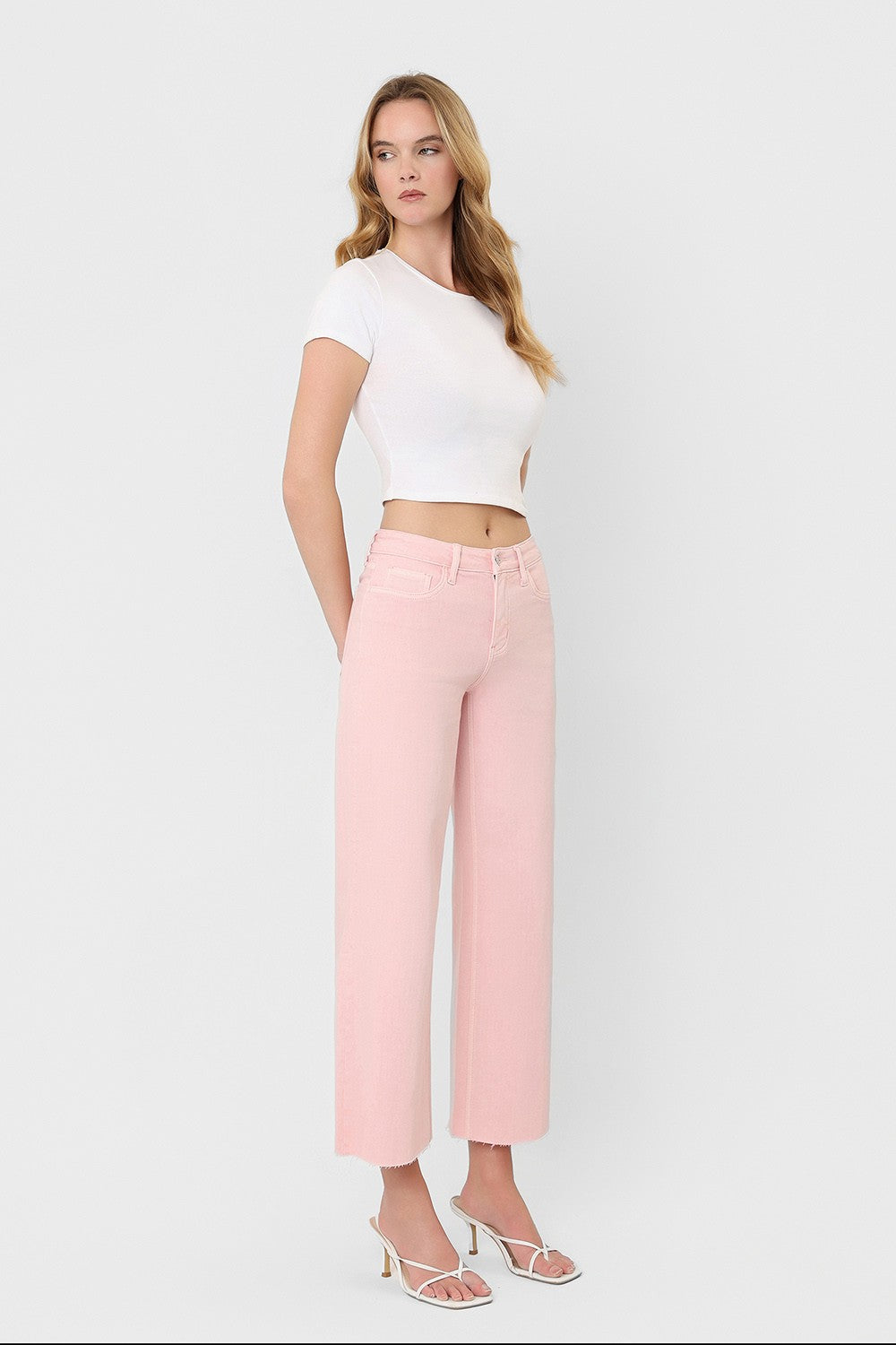 Olivia Wide Leg Jeans Pale Lilac