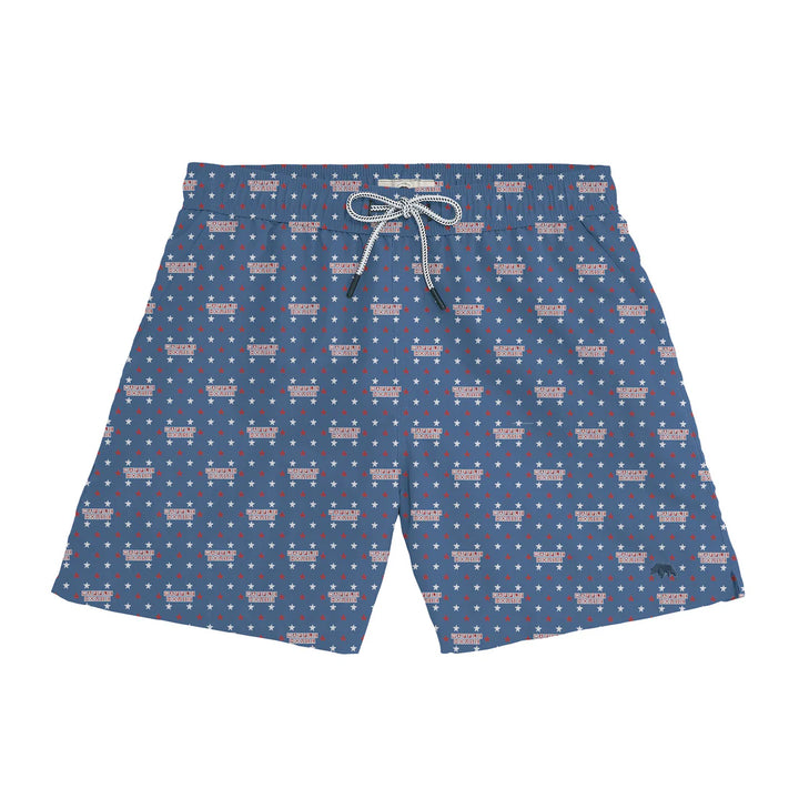 Waffle House Stars Swim Trunk Ensign Blue