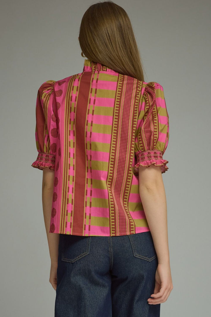 Winona Ruffle Top Plum