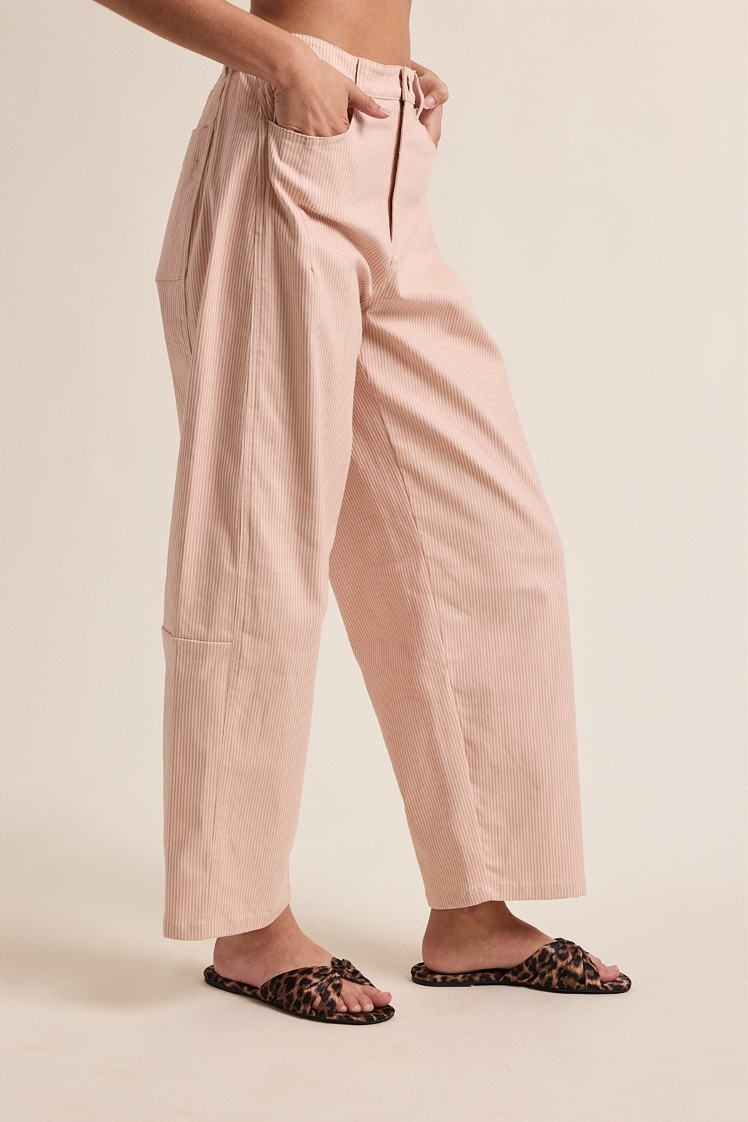 Journey Striped Pants Pink &amp; Taupe