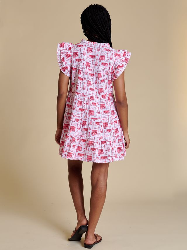 AL Flutter Sleeve Dress